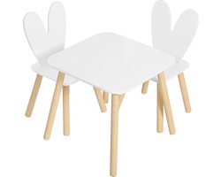 Amalee - Kindertafel Met 2 Stoelen - Kinderen Activiteit - Tafel Voor Eten - Schilderen - Leren Lezen - Kleuterschool