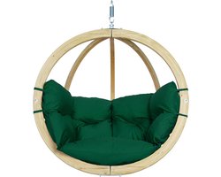 Amazonas Globo Chair Hangstoel 1-Persoons Groene Kussens - Vurenhout
