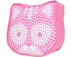 Ambachtelijke Pluche Kussen - DIY Dier Kussen met Heldere Kleuren - Decompressie Dier Kussen Speelgoed - Kinderen Leren - Leuk Project voor Kinderen - Roze Kat 33988