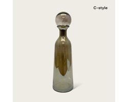 Amber glass bottles C-style