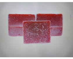 Amberblokjes pink rose - geurblokjes - vegan - vega - rood - pin- rose - amberblokje pink rose - geuren - lekker geurende blokjes - cadeautjes - feestmaanden - aangename geur voor in huis - rose - per stuk te koop