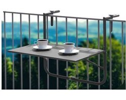 Ambiance Balkontafel - 60x40cm - Mat zwart