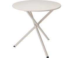 Ambiance - Bijzettafel - Compact 48cm*48cm - Wit Poedergecoat Staal