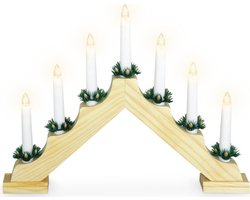 Ambiance - Kaarsenbrug - met - 7 - LED's - naturel