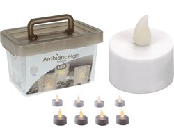 Ambiance light LED Theelichtjes - 24 stuks met batterij - Warm wit flakkerlicht