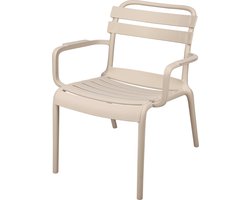 Ambiance Loungestoel - Kunststof lage tuinstoel - Beige - 1 stuk