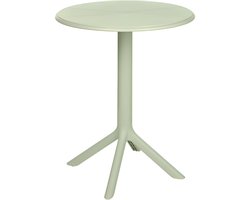 Ambiance Tuintafel - D60 x 75 cm - mintgroen - rond - polypropyleen - bistrotafel - tuinmeubels