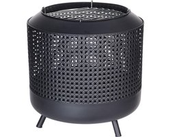 Ambiance - Vuurkorf - BBQ - Dubbel Plezier - Tuin - Zomer - Zwart - 50x50x51cm