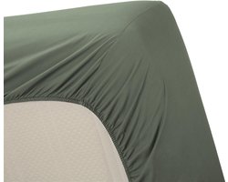 Ambiante - Bamboe-Katoen - Boxspring Hoeslaken - 160x200 cm - Groen