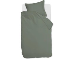 Ambiante Bamboo Uni dekbedovertrek - Eenpersoons - 140x200/220 cm - Groen