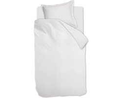 Ambiante Bamboo Uni dekbedovertrek - Eenpersoons - 140x200/220 cm - Wit