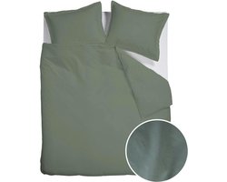 Ambiante Bamboo Uni dekbedovertrek - Lits-Jumeaux - 240x200/220 cm - Groen