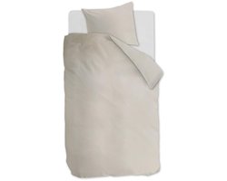 Ambiante Cotton Uni dekbedovertrek - Eenpersoons - 140x200/220 - Zand