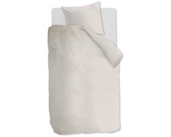 Ambiante Cotton Uni dekbedovertrek - Effen - Eenpersoons - 140x200/220 - Gebroken wit