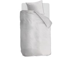 Ambiante Cotton Uni dekbedovertrek - Effen - Eenpersoons - 140x200/220 - Wit