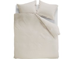 Ambiante Cotton Uni dekbedovertrek - Effen - Eenpersoons - 140x200/220 - Zand