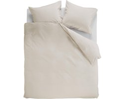 Ambiante Cotton Uni dekbedovertrek - Effen - Lits-Jumeaux XL - 260x200/220 - Zand