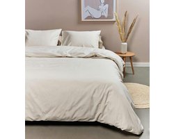 Ambiante Cotton Uni dekbedovertrek - Lits-Jumeaux - 240x200/220 - Gebroken wit