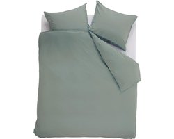 Ambiante Cotton Uni dekbedovertrek - Tweepersoons - 200x200/220 cm - Groen