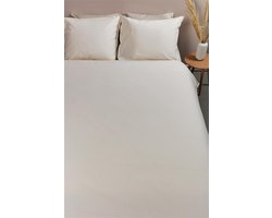 Ambiante Cotton Uni Dekbedovertrek - Tweepersoons - 200x200/220 cm - Zand