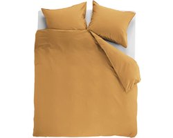 Ambiante Cotton Uni dekbedovertrek - Tweepersoons - 200x200/220 - Oker