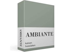 Ambiante Katoen - Hoeslaken - 160x200 - Groen