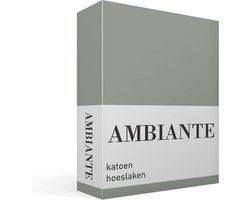 Ambiante Katoen - Hoeslaken - 180x220 - Groen