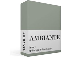 Ambiante Katoen - Splittopper Hoeslaken - 160x200/210 - Groen