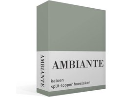 Ambiante Katoen - Splittopper Hoeslaken - 200x220 - Groen