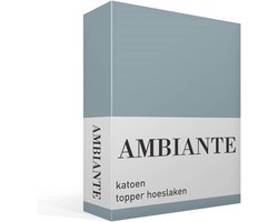 Ambiante Katoen - Topper Hoeslaken - 120x200 - Blauw