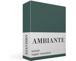 Ambiante Katoen - Topper Hoeslaken - 120x200 - Donker Groen