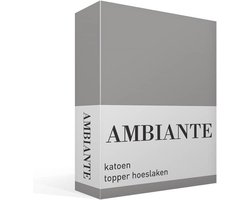 Ambiante Katoen - Topper Hoeslaken - 120x200 - Grijs