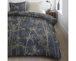 Ambiante Kay dekbedovertrek - Lits-Jumeaux - 240x200/220 cm - Donker Blauw
