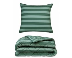 Ambiante Ohana - dekbed zonder overtrek (incl. 2 kussenslopen) - 140x200 cm - Groen - all year - wasbaar