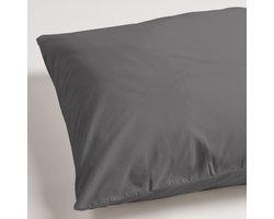 Ambiante Percaline Kussenslopen - 60x70 cm - set van 2 - Antraciet