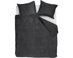 Ambiante Plush Teddy dekbedovertrek - Tweepersoons - 200x200/220 - Antraciet