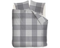 Ambiante Rutger - Dekbedovertrek - Lits-jumeaux - 240x200/220 cm + 2 kussenslopen 60x70 cm - Grijs
