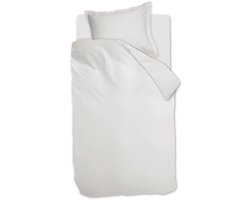 Ambiante Satin Uni dekbedovertrek - Eenpersoons - 140x200/220 cm - Wit