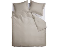 Ambiante Satin Uni dekbedovertrek - Lits-Jumeaux XL - 260 x 200/220 cm - Zand