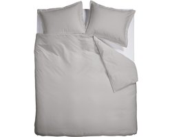 Ambiante Satin Uni dekbedovertrek - Tweepersoons - 200 x 200/220 cm - Grijs