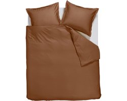 Ambiante Satin Uni dekbedovertrek - Tweepersoons - 200x200/220 cm - Bruin