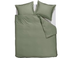 Ambiante Satin Uni dekbedovertrek - Tweepersoons - 200x200/220 cm - Groen