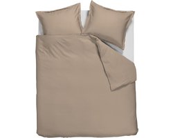 Ambiante Satin Uni dekbedovertrek - Tweepersoons - 200x200/220 cm - Taupe
