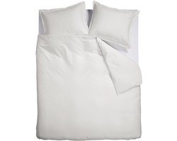 Ambiante Satin Uni dekbedovertrek - Tweepersoons - 200x200/220 cm - Wit