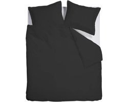 Ambiante Satin Uni dekbedovertrek - Tweepersoons - 200x200/220 cm - Zwart
