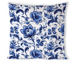 Ambiente Delft Blue kussenhoes 40 x 40 cm katoen