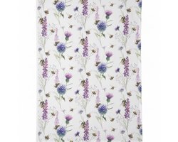 Ambiente Keukendoek Bumblebees in the Meadow wit paars 70x50cm