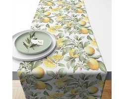 Ambiente - Limoni - Katoenen tafelloper - Citroenen