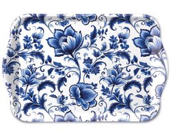 Ambiente melamine dienblad 13 x 21 cm Delft Blue