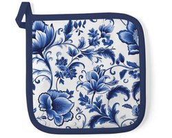 Ambiente - Pannenlap 20x20cm - Delft Blue florals